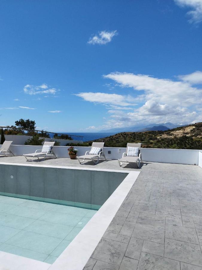 Villa George Sea View With Pool - Triopetra Exterior photo